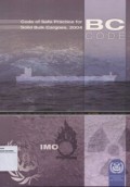BC Code, Code of Safe Practice for Solid  Bulk Cargoes,2004