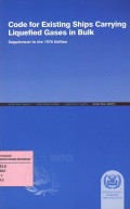Code for Existing Ships Carrying Liquefied Gases in Bulk, Supplement to the 1976 Edition