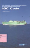 International Code For The Construction and Equipment Of Ships Carrying Liquefied Gases In Bulk IGC Code